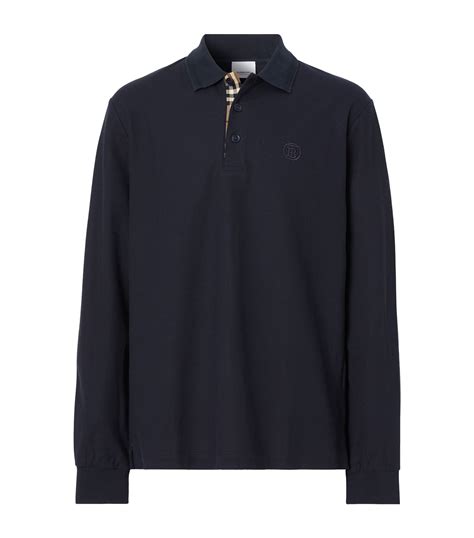 burberry polo t shirt tb logo|Burberry long sleeve polo shirts.